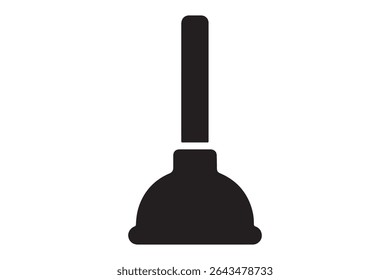 Graphique en noir et blanc d'un outil de plomberie à piston