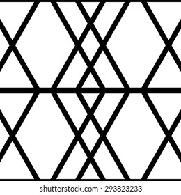 Black and White graphic seamless pattern for abstract vector background.
