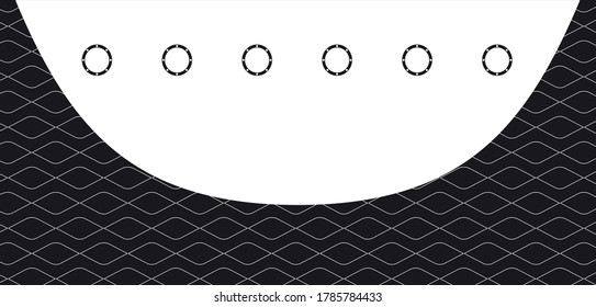 Black and white graphic ship. Vector illustration.