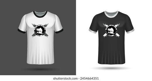 
Black white graphic typography object stylish t-shirt design