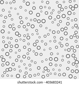 Black and white graphic vector pattern with circles