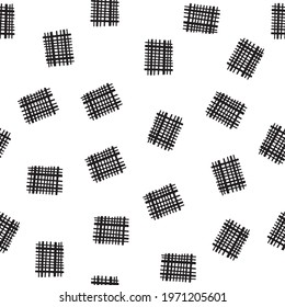 black and white  graphical vector seamless patterns. Abstract geometric wallpapers. Ornamental decorative background for cards, invitations, web design.