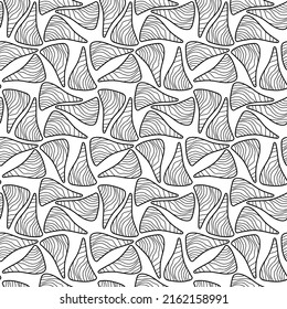 Black and white graphics, abstract background, hand-drawn ornament. Design for fabric, wrapping paper, clothing, wallpaper, packaging. Vector illustration