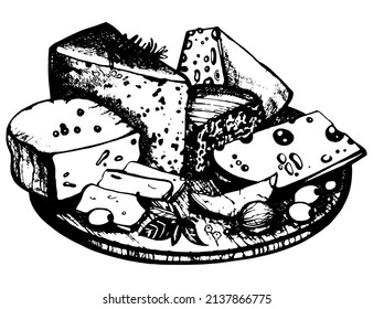 Black and white graphics on a white background