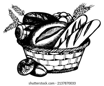 Black and white graphics on a white background