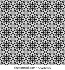 Black, white and gray abstract background painted geometry shine and layer element seamless pattern. Vector illustration.