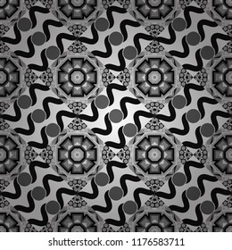 Black, white and gray background texture. Vector illustration. Endless abstract seamless pattern.