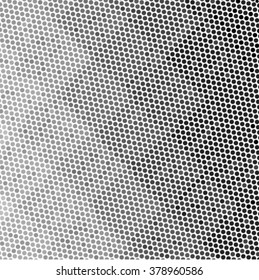 Black white and gray checkered floor with polka dot tiles - Background vector illustration. Abstract light square polka dot background pattern. Spotted line illustration