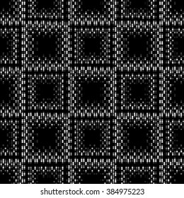 Black white and gray checkered floor with polka dot tiles - Background illustration. Abstract light square polka dot background pattern. Spotted line vector illustration