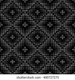 Black white and gray checkered floor with polka dot tiles - Background illustration. Abstract light square polka dot background pattern. Spotted line vector illustration