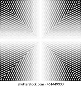 Black white and gray checkered floor with polka dot tiles - Background illustration. Abstract light square polka dot background pattern. Spotted line vector illustration