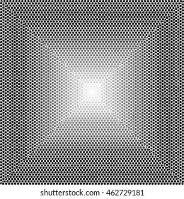 Black white and gray checkered floor with polka dot tiles - Background illustration. Abstract light square polka dot background pattern. Spotted line vector illustration