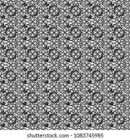 Black, white and gray diagonal tiles. Vector stock illustration in a modern flat style. Creative seamless pattern, modern diagonal abstract background with geometric elements.