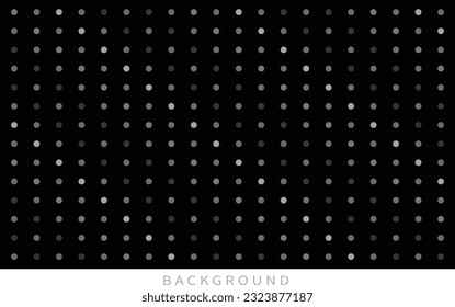 Black and white gray geometric dots background texture wallpaper vector