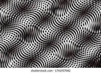 Black and white gray gradient wave line texture background 