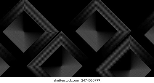 Black white and gray grey vector 3d futuristic tech glow and shinning line simple modern abstract