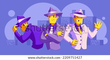 Black, white and gray hats SEO, search engine optimization marketing strategies concept with men in different hats on city background, vector illustration in contemporary style