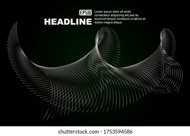 Black and white gray metal silver texture, shaped like flying wings or animal corners, lines abstract graphics.