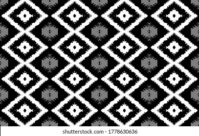 Black White Gray Pattern Fabric Seamless Stock Vector (Royalty Free ...