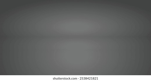 Black and white, gray smooth gradient background. simple black background with light shade circle gradient. EPS Vector