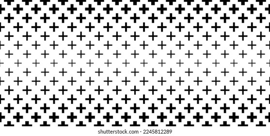 black white Greek cross seamless pattern