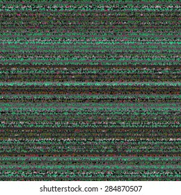 Black, White, Green and Gray Striped Abstract Background. Vector TV Interference. VHS Glitch Texture. 