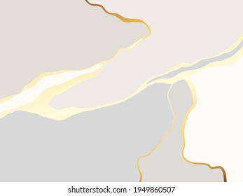 Black and white, grey abstract marble stone design, minimal kintsugi art style. Golden luxury crack ground, abstract landscape. Patterns, covers, logo, branding template.