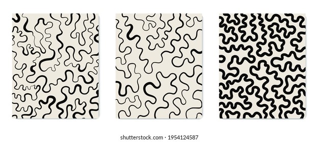 Black and white, grey abstract marble stone design, natural texture, waves. Luxury ink, liquid stains, abstract landscape. Patterns, covers, logo, branding template.