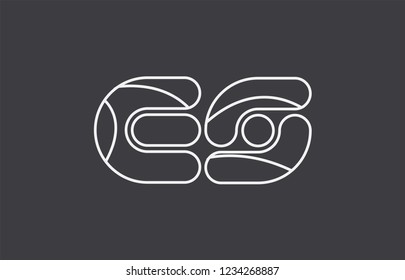 black white grey alphabet letter es e s combination logo design suitable for a company or business
