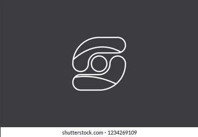 black white grey alphabet letter s logo design suitable for a company or business
