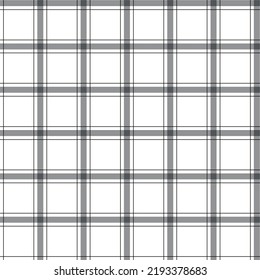 Black White Grey Cute Line Stripe Striped Tartan Plaid Checkered Scott Gingham Cartoon Vector Seamless Pattern Print Background
