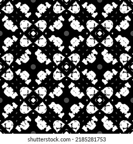Black, white and grey pattern. Three colors seamless batik style ready to print