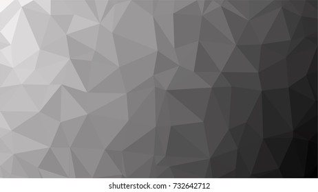 Black and White Grey Polygonal Mosaic Background, Low Poly Style, Vector illustration, Business Design Templates