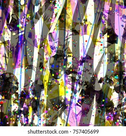 Black, white, grey, white, yellow, purple, violet colors. Shadow stripes. Seamless texture. Abstract vector background for web page, banners backdrop, fabric, home decor, wrapping