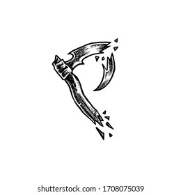 Black and white grim reaper Vector illustration 
