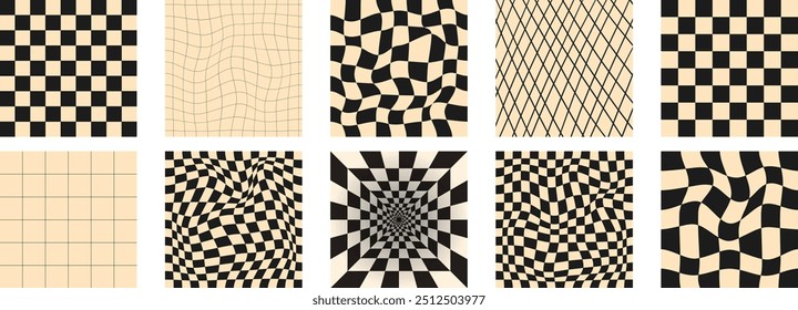 Juego tablero ajedrez psicodélico