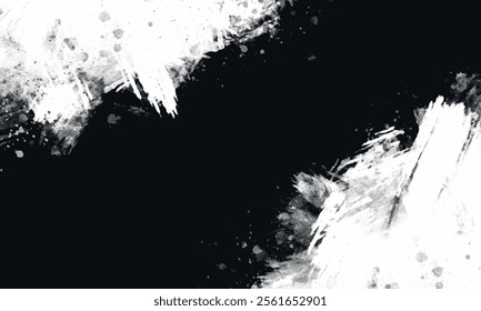 Black and white grunge abstract background. Texture of paper. Vector illustration