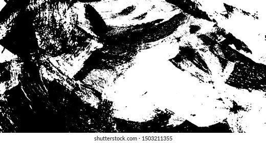 Black and white grunge. Abstract texture of scratch. Worn vintage Board. Vector pattern of dirt and stains