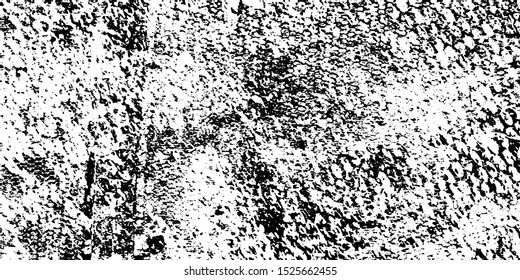 Black and white grunge. Abstract texture of scratch. Worn vintage Board. Vector pattern of dirt and stains