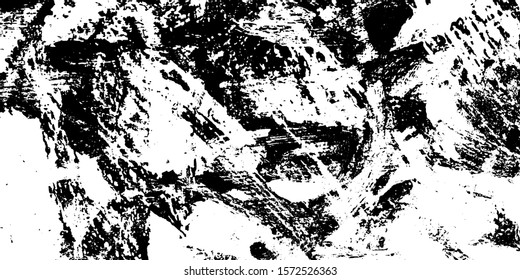 Black and white grunge. Abstract texture of scratch. Worn vintage Board. Vector pattern of dirt and stains