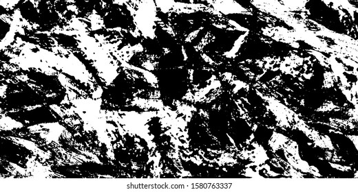 Black and white grunge. Abstract texture of scratch. Worn vintage Board. Vector pattern of dirt and stains