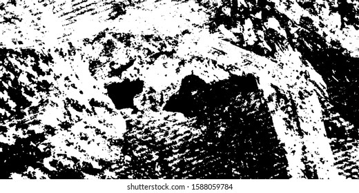 Black and white grunge. Abstract texture of scratch. Worn vintage Board. Vector pattern of dirt and stains