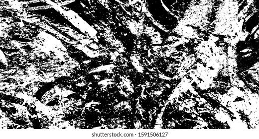 Black and white grunge. Abstract texture of scratch. Worn vintage Board. Vector pattern of dirt and stains