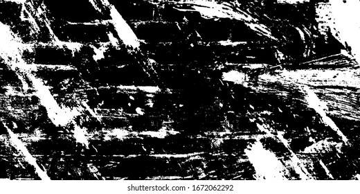 Black and white grunge. Abstract texture of scratch. Worn vintage Board. Vector pattern of dirt and stains