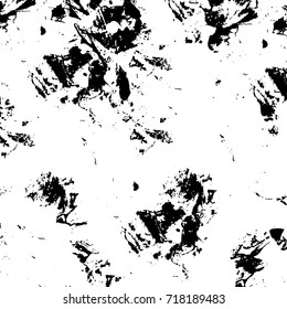 Black and white grunge. Abstract vector background. The dark texture of cracks, stains of ink. Fantastic vintage pattern