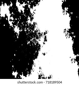 Black and white grunge. Abstract vector background. The dark texture of cracks, stains of ink. Fantastic vintage pattern