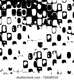 Black and white grunge. Abstract vector background. The dark texture of cracks, stains of ink. Fantastic vintage pattern