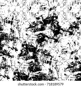 Black and white grunge. Abstract vector background. The dark texture of cracks, stains of ink. Fantastic vintage pattern