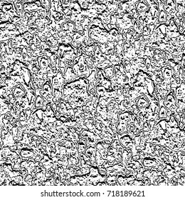 Black and white grunge. Abstract vector background. The dark texture of cracks, stains of ink. Fantastic vintage pattern