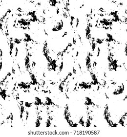 Black and white grunge. Abstract vector background. The dark texture of cracks, stains of ink. Fantastic vintage pattern